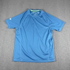 Tommy Bahama Relax UV Tech T-Shirt Mens Medium Navy Aqua Short Sleeve